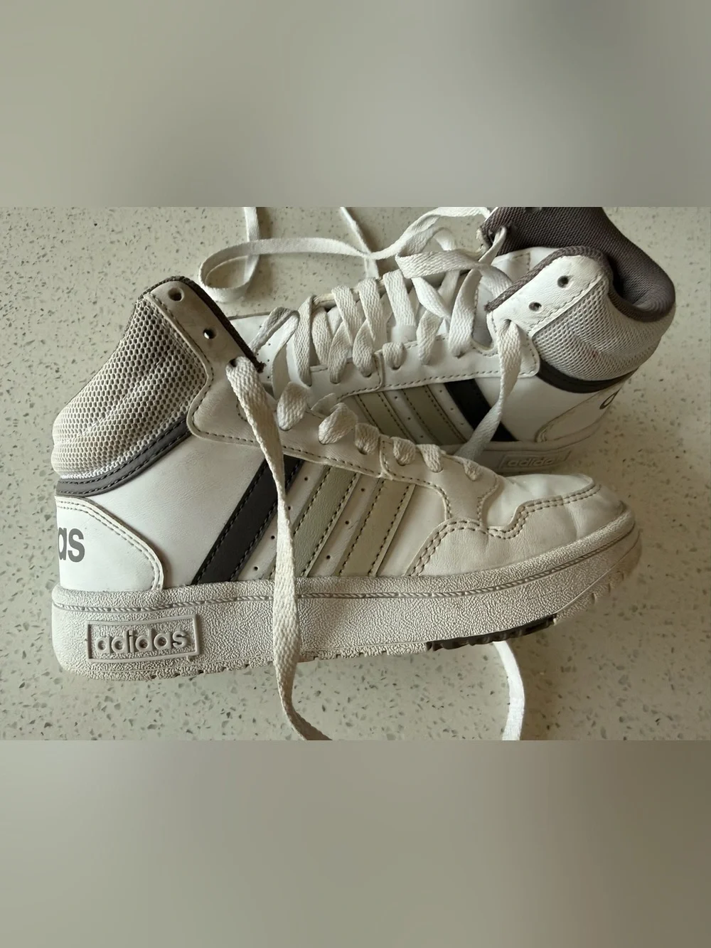 adidas Gray Kids High-Top Sneaker